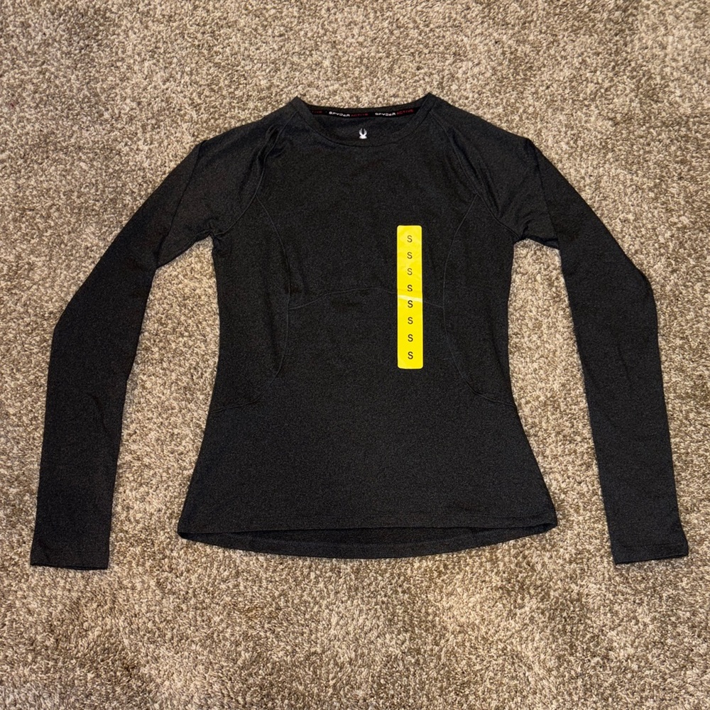 Spyder Active Long Sleeve Performance Top Black Size Small NWT (C/75)